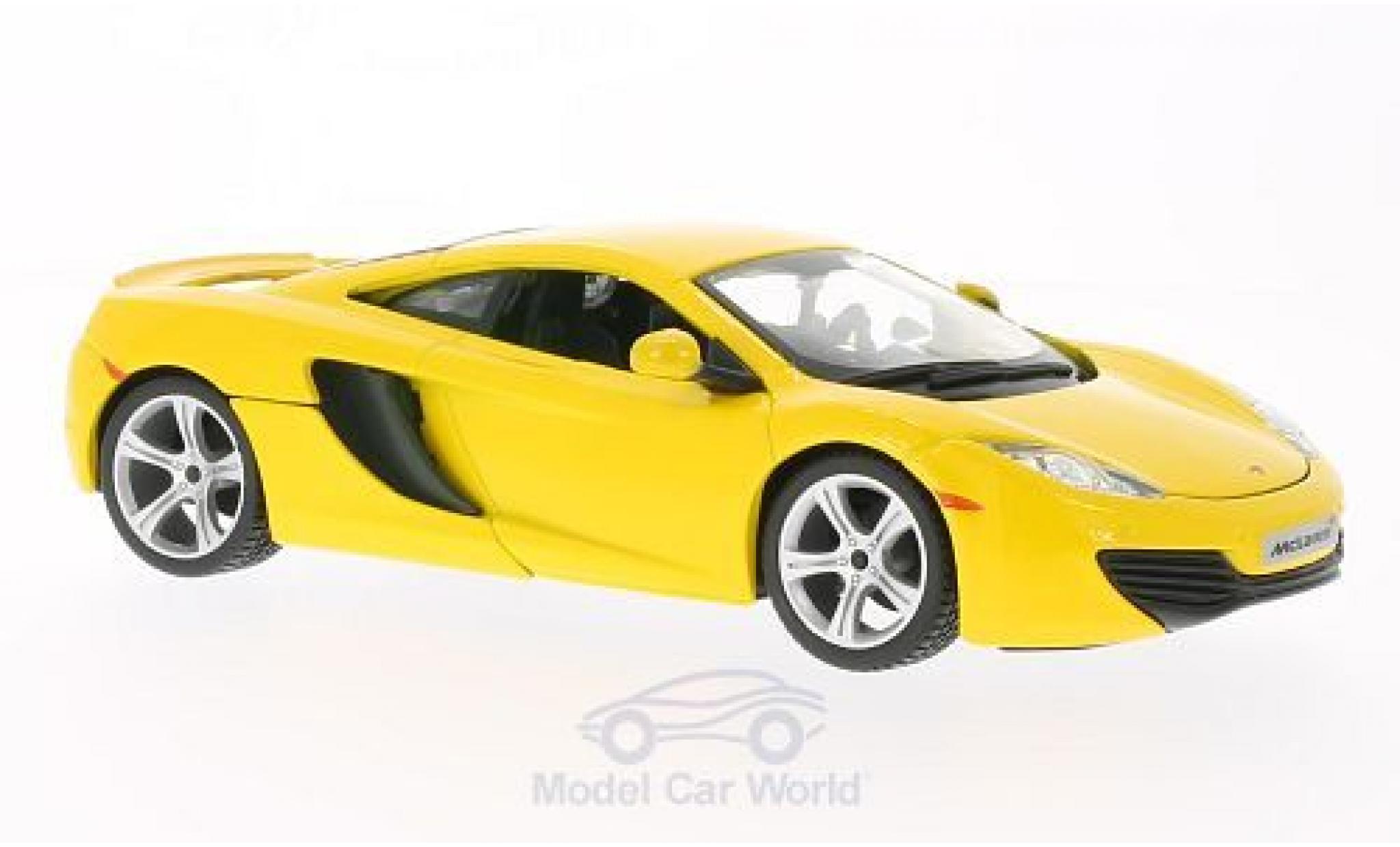 McLaren MP4-12C 1/24 Burago giallo modellino in miniatura