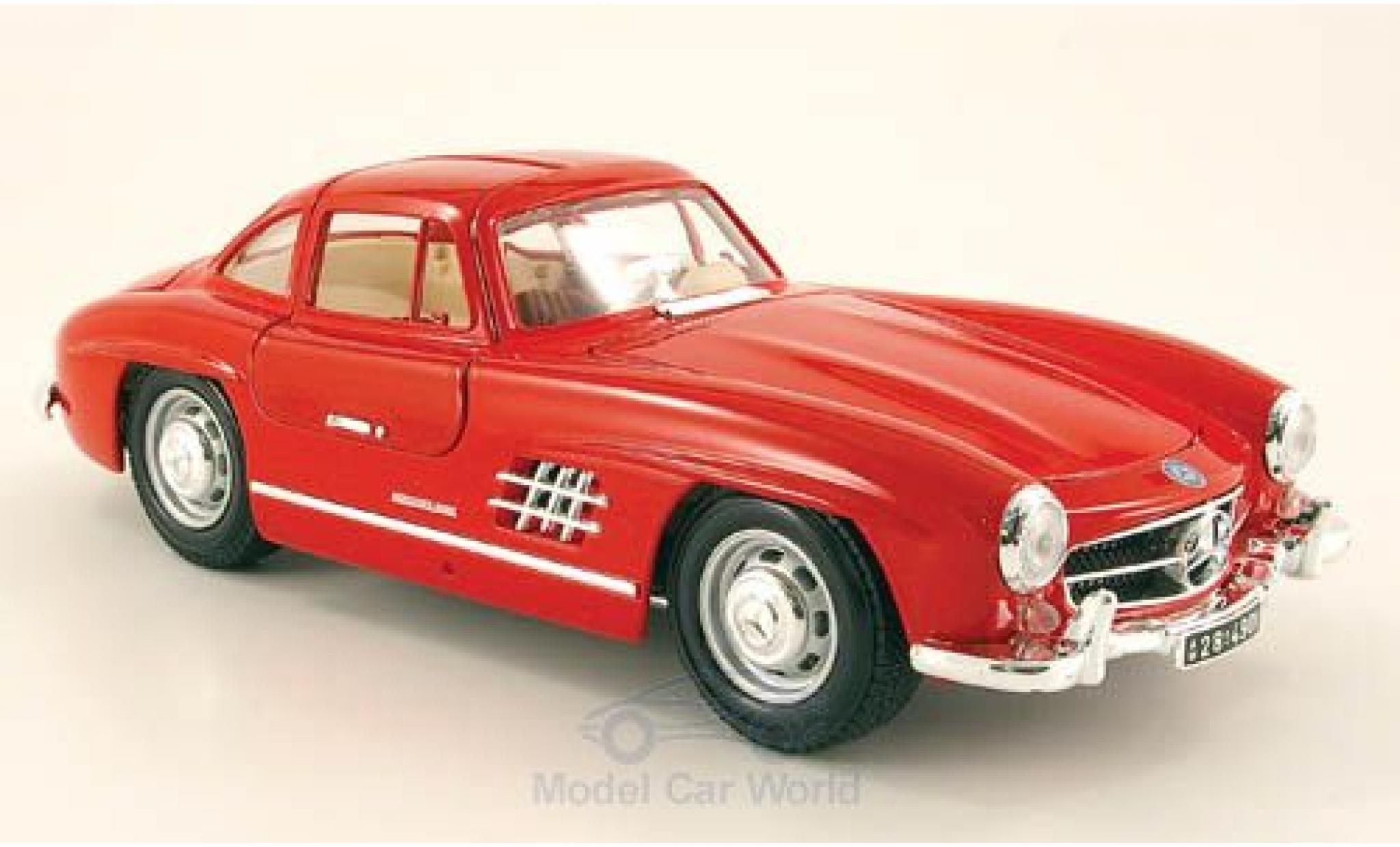 Mercedes 300 SL 1/18 Burago SL (W198) rosso modellino in miniatura