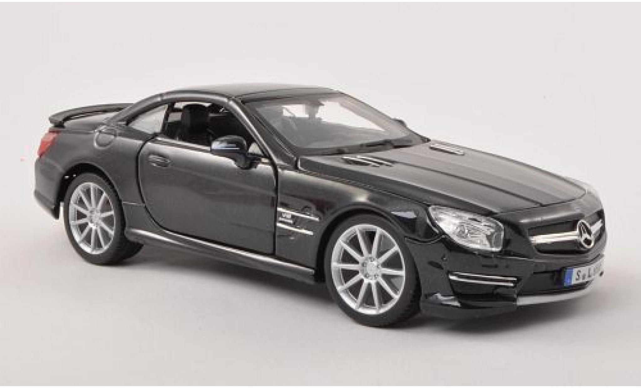Mercedes Classe SL 1/24 Burago SL 65 AMG (R231) metallico nero Verdeck fermé modellino in miniatura
