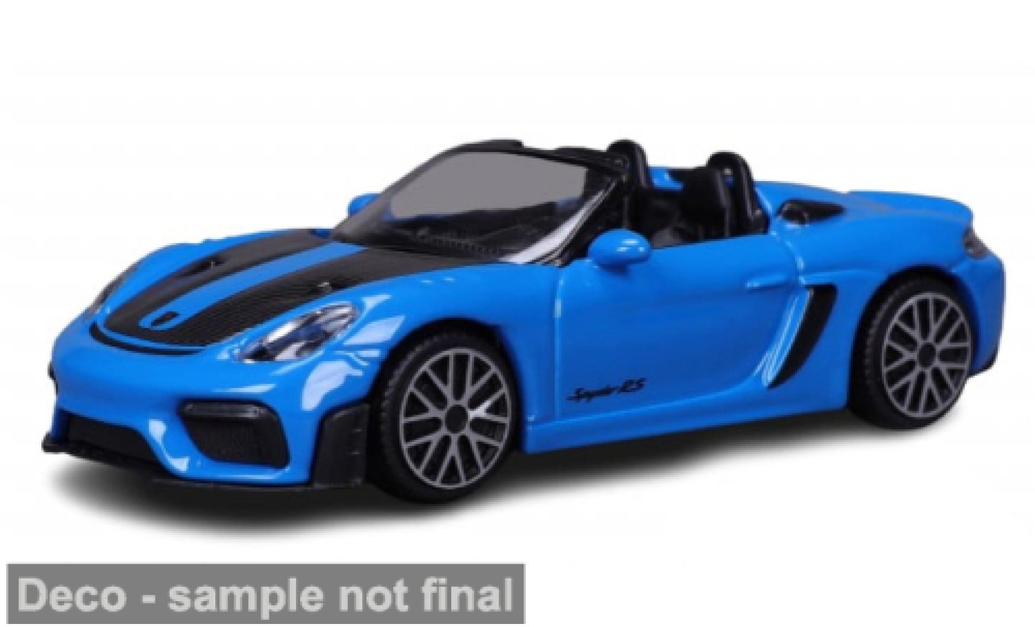 Porsche 718 1/43 Burago Bburago Spyder RS blau/schwarz 2024 1:43 modellino in miniatura