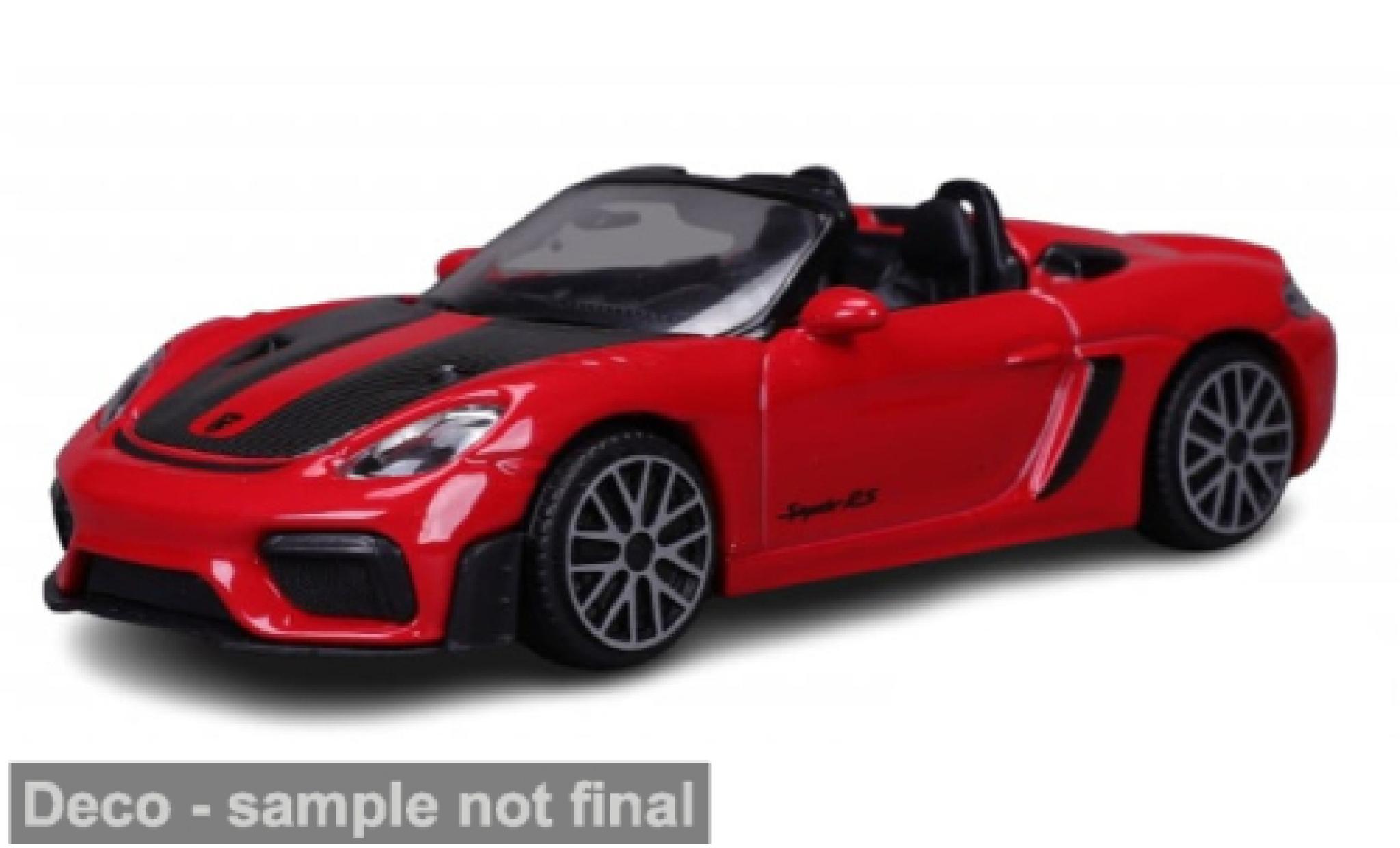 Porsche 718 1/43 Burago Bburago Spyder RS rot/schwarz 2024 1:43 modellino in miniatura
