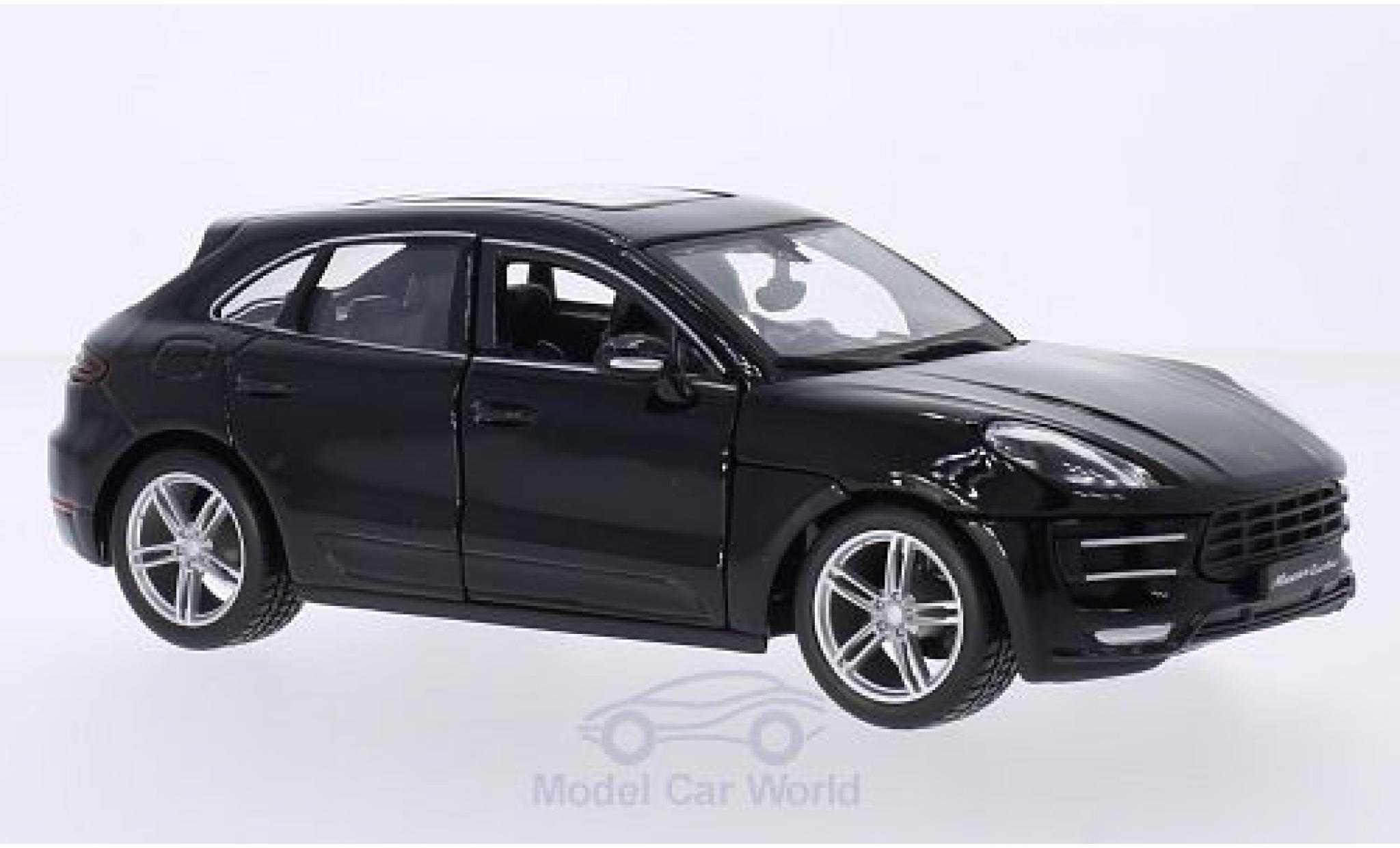 Porsche Macan Turbo 1/24 Burago Turbo nero modellino in miniatura