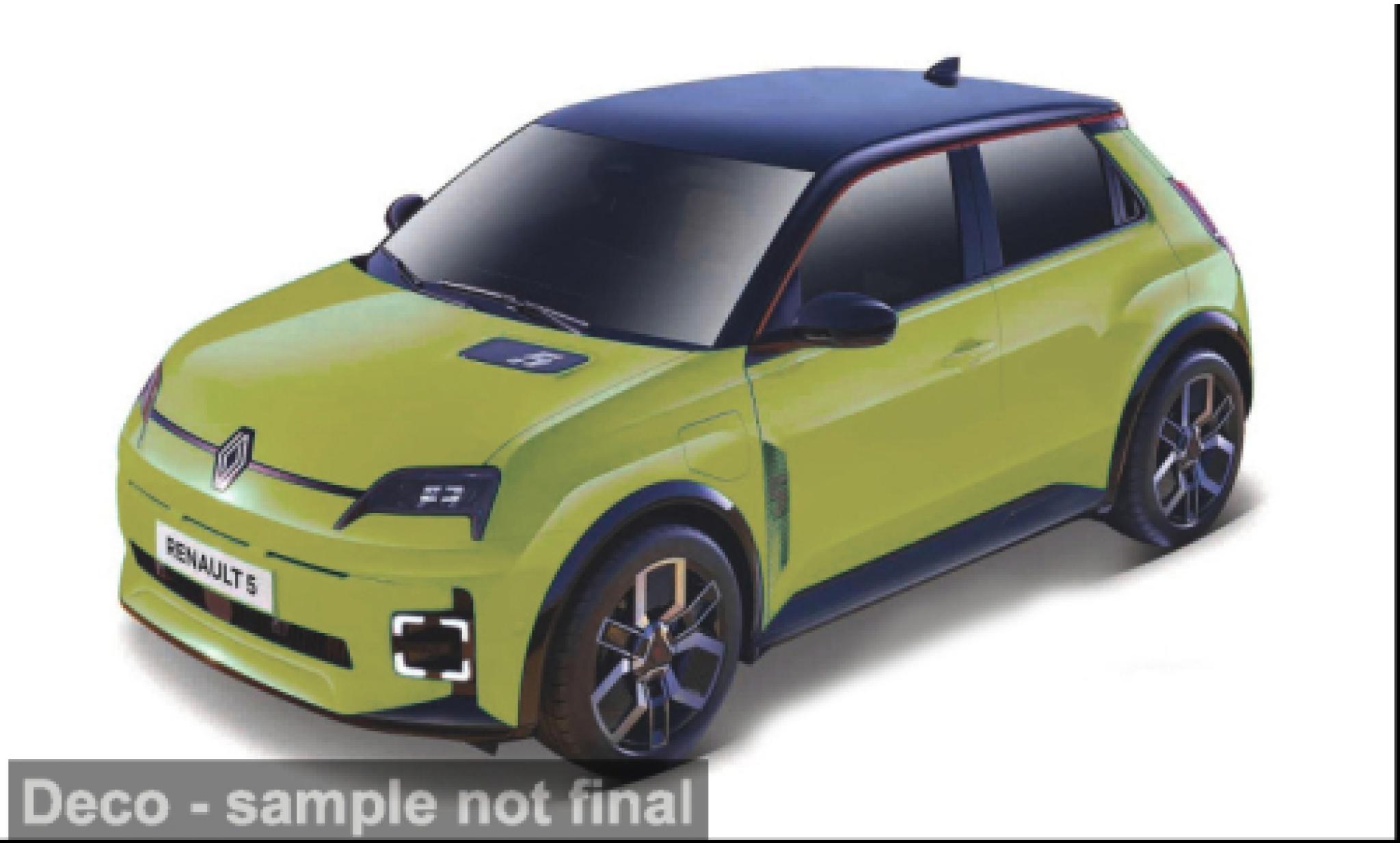 Renault 5 1/43 Burago Bburago E-Tech gelb 1:43 modellino in miniatura