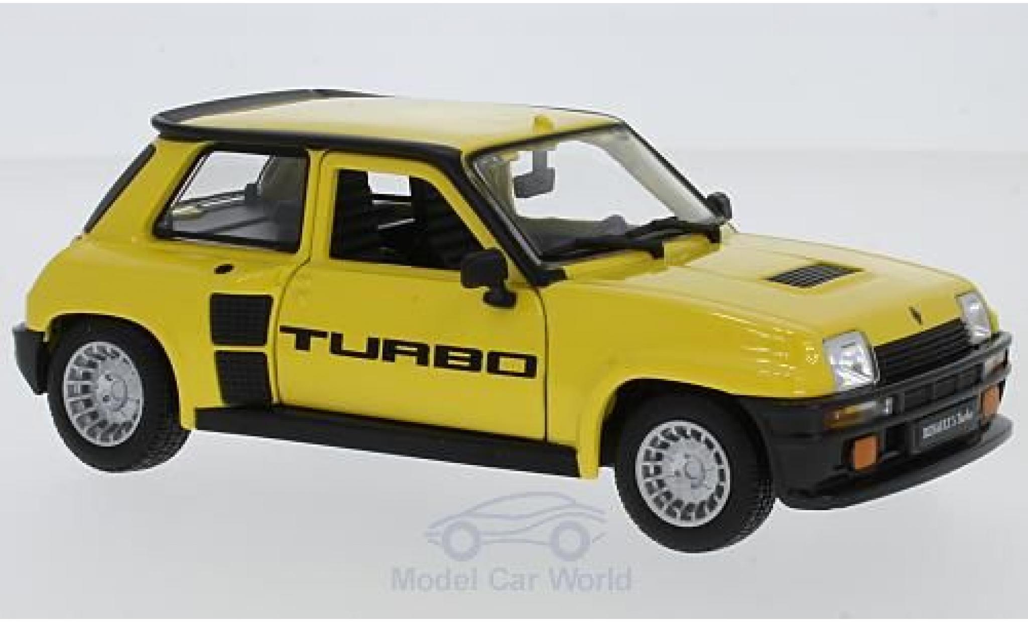 Renault 5 Turbo 1/24 Burago Turbo giallo 1982 modellino in miniatura