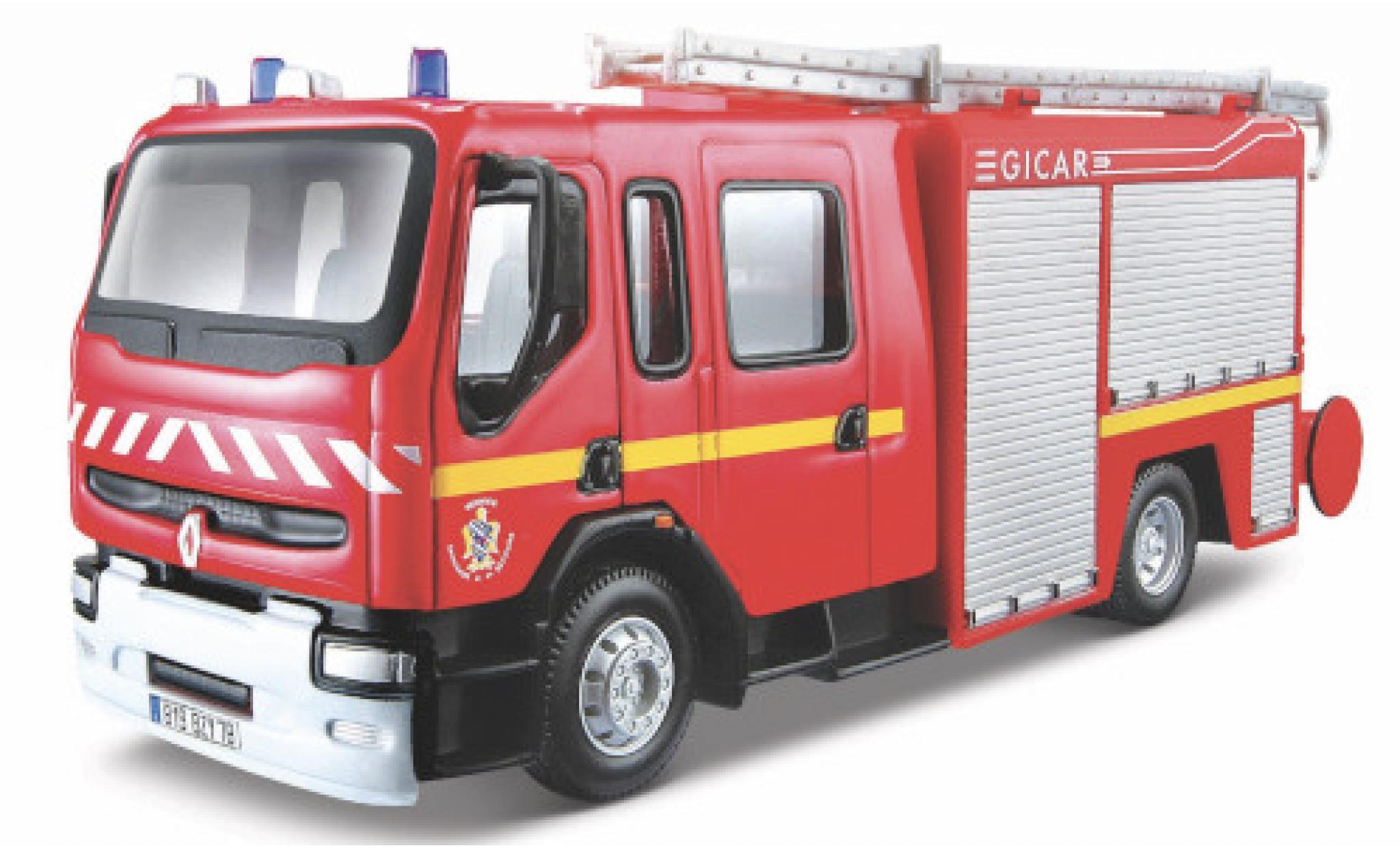 Renault Premium 1/50 Burago Service Departemental Incendie (F) modellino in miniatura