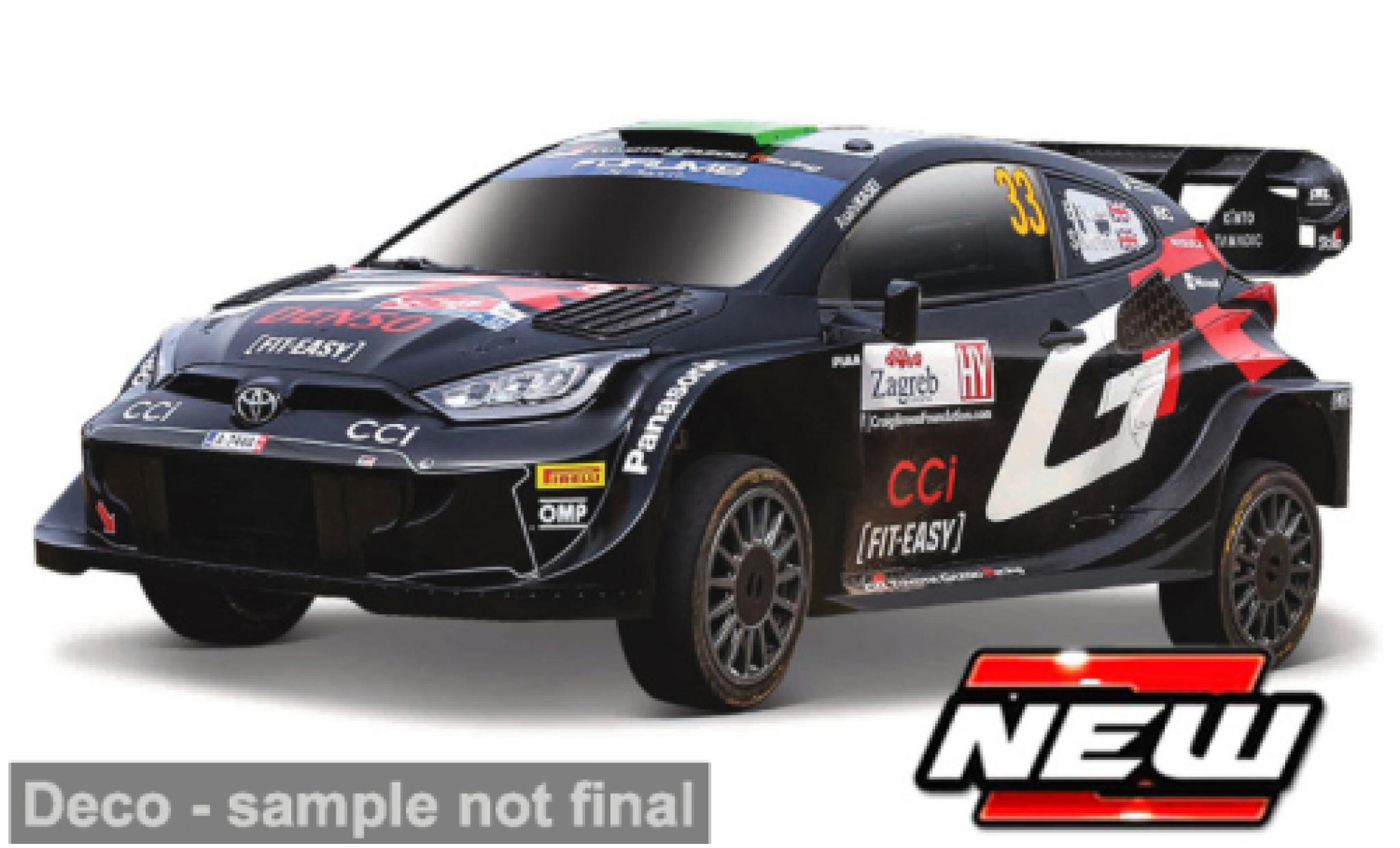 Toyota Yaris 1/43 Burago Bburago GR Rally1 Hybrid 2024 Gazoo Racing #33 1:43 modellino in miniatura