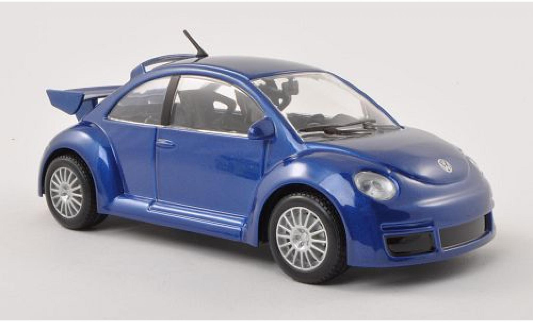 Volkswagen New Beetle 1/24 Burago RSI metallico blu modellino in miniatura