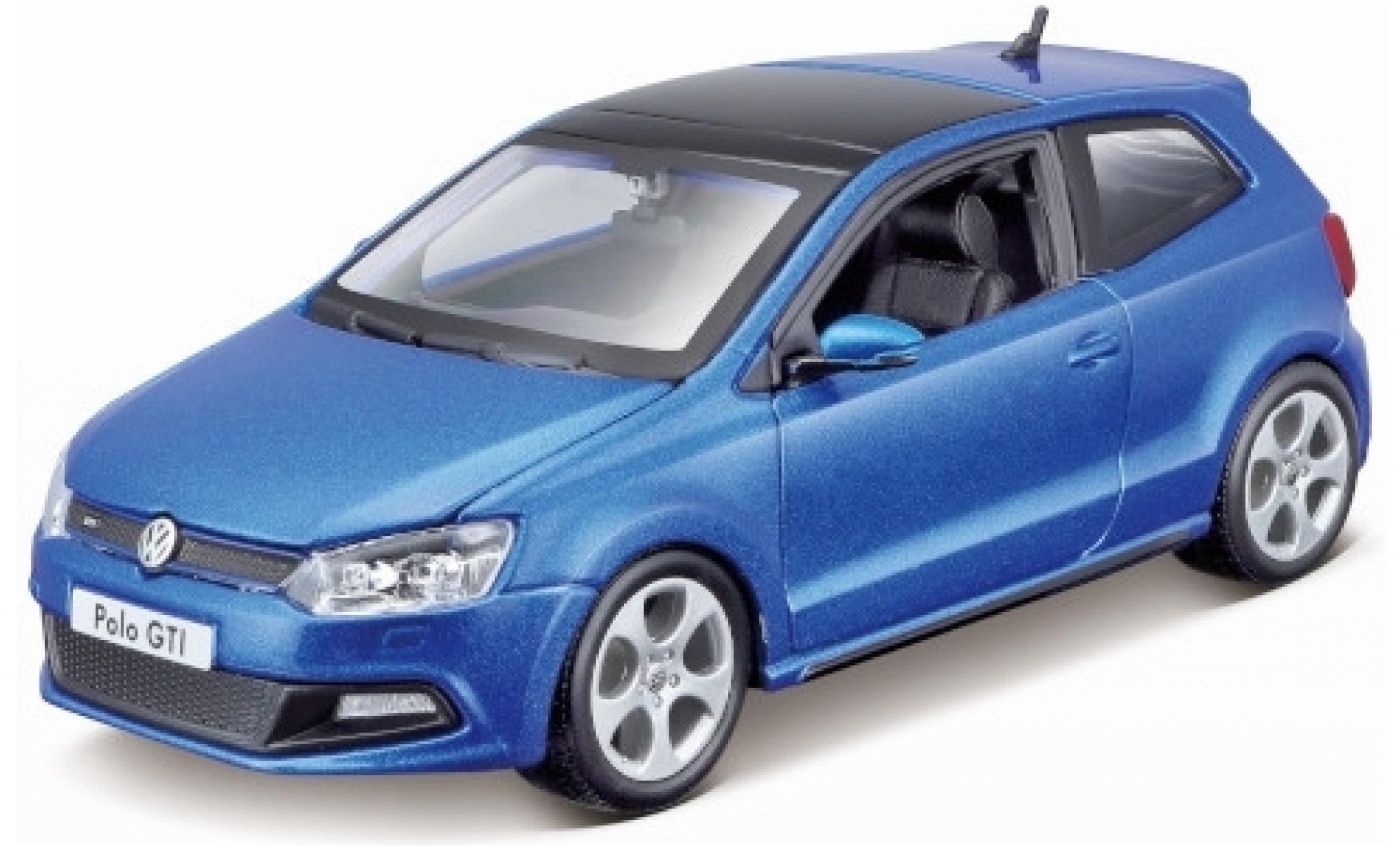 Volkswagen Polo 1/24 Burago V GTI metallico blu modellino in miniatura