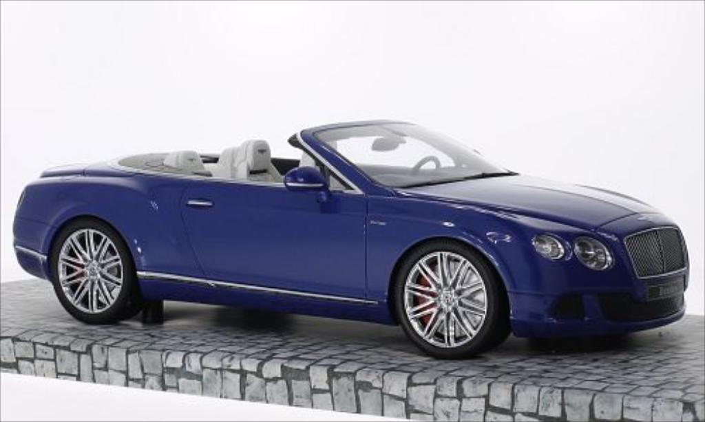 Bentley Continental GT 1/18 Minichamps GT Speed Convertibile metallico blu 2013 modellino in miniatura