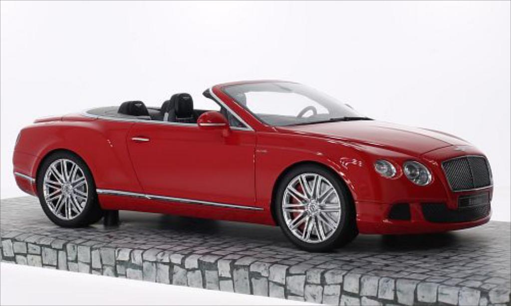 Bentley Continental GT 1/18 Minichamps GT Speed Convertibile rosso 2013 modellino in miniatura