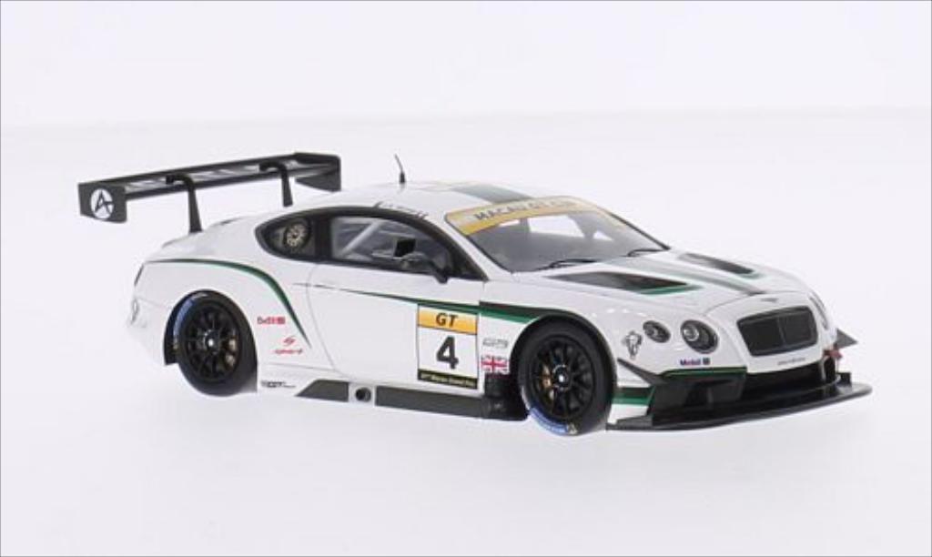 Bentley Continental 1/43 Spark GT3 RHD No.4 Absolute Racing GT Cup GP Macau 2014 modellino in miniatura