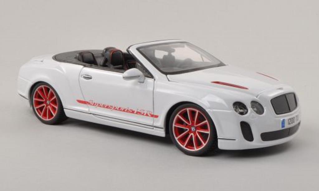 Bentley Continental Supersports 1/18 Burago Supersports Convertibile ISR bianco modellino in miniatura