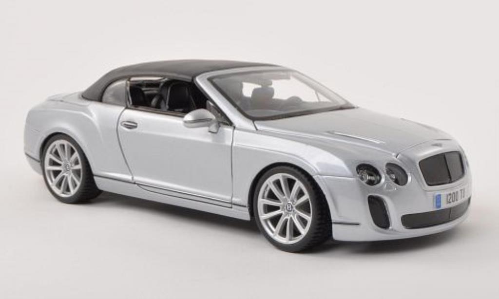 Bentley Continental Supersports 1/18 Burago Supersports Convertibile grigio-grigio modellino in miniatura
