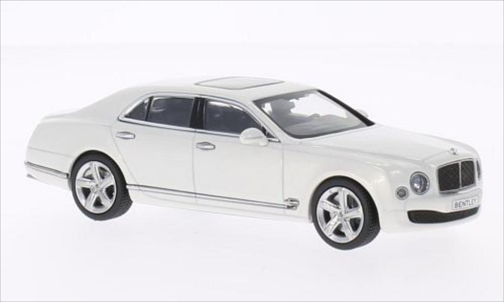 Bentley Mulsanne 1/43 Kyosho Speed metallico bianco modellino in miniatura