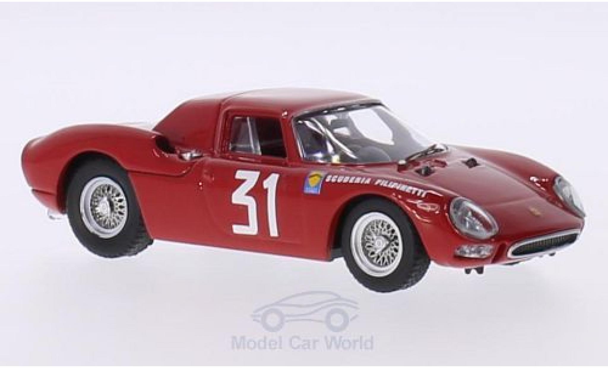Ferrari 250 1/43 Best LM RHD No.31 Scuderia Filipinetti Coppa InterEuropa GP Monza 1964 N.Vaccarella modellino in miniatura