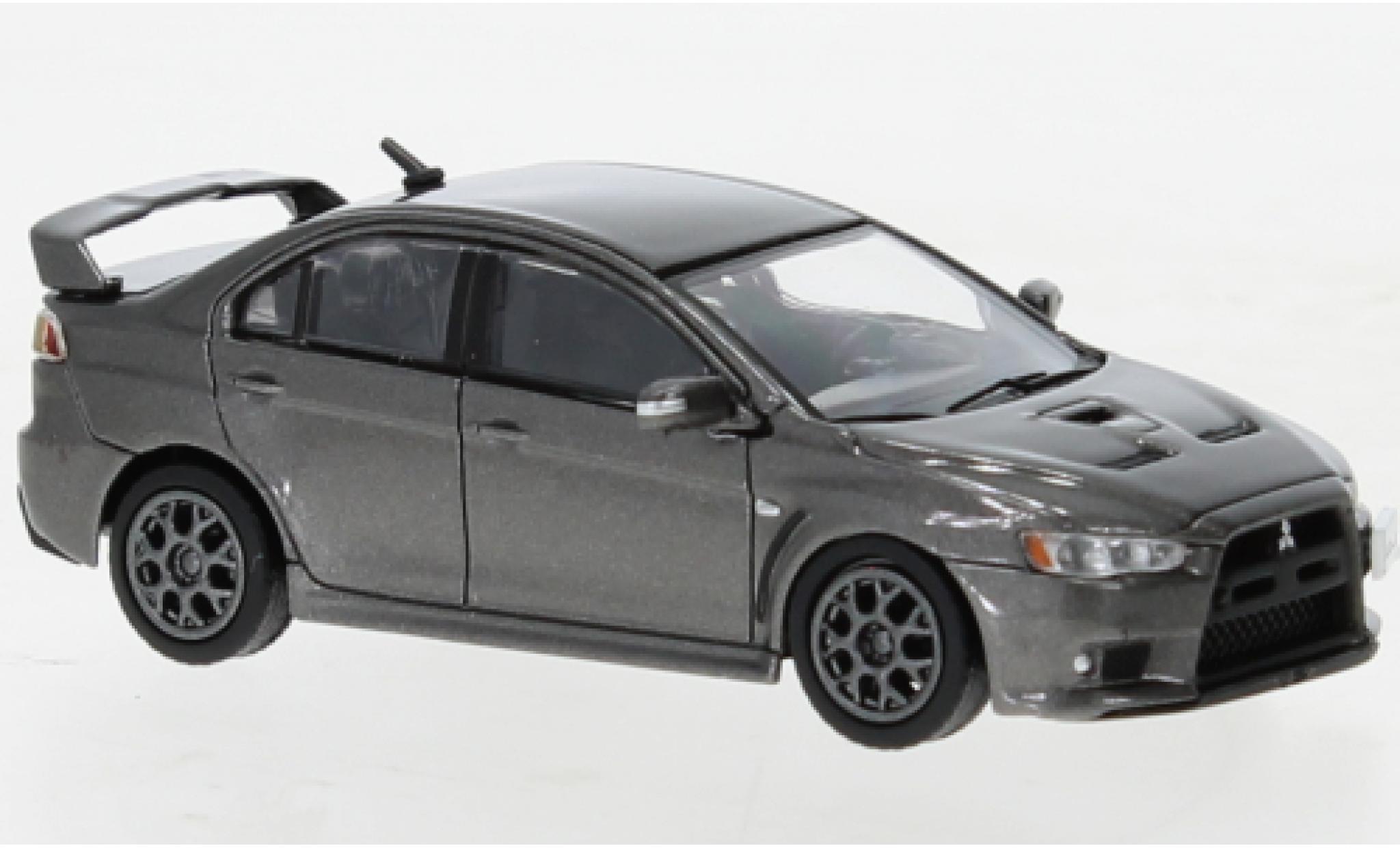 Mitsubishi Lancer 1/64 BM Creations évolution X metallise grigio 2007 modellino in miniatura