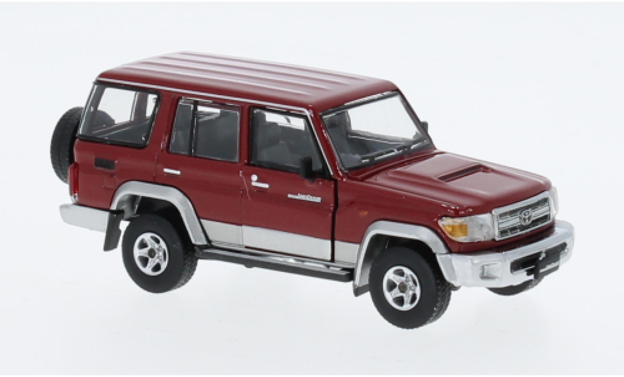 Toyota Land Cruiser 1/64 BM Creations LC76 rosso foncé/d RHD modellino in miniatura