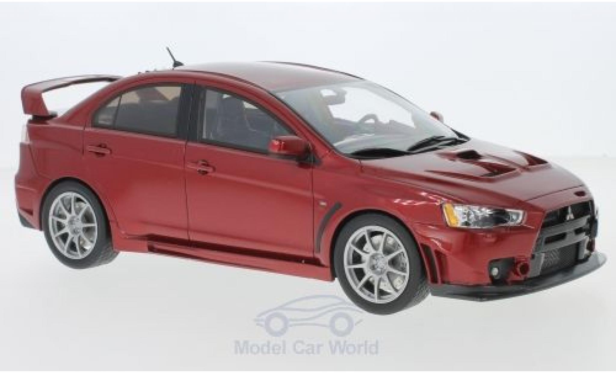 Mitsubishi Lancer Evolution X 1/18 BM Creations Evolution X metallico rosso modellino in miniatura