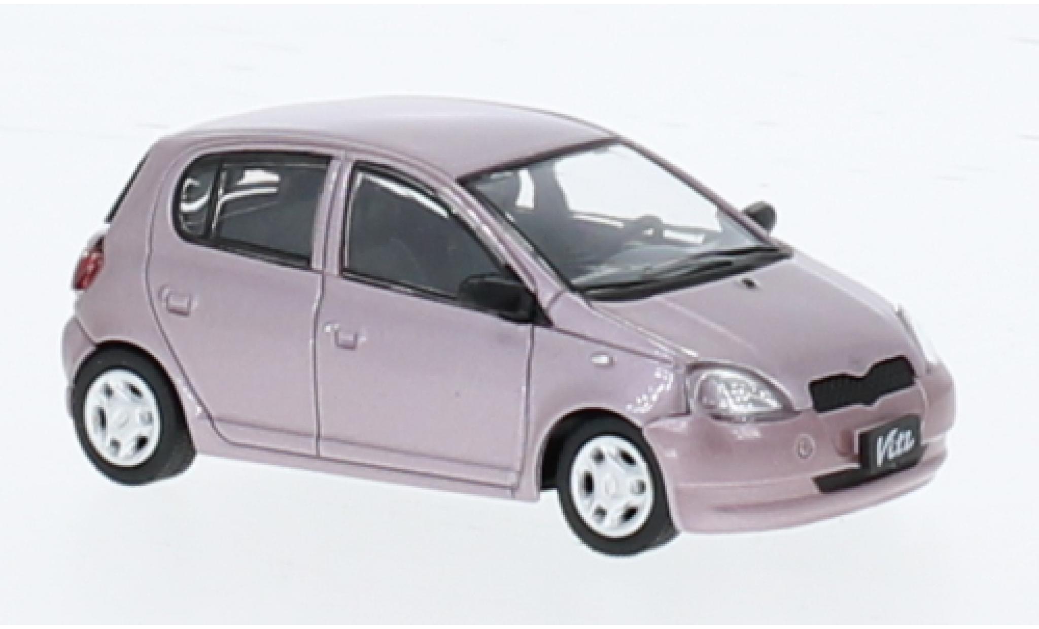 Toyota Yaris 1/64 BM Creations / Echo / Vitz metallise rosa 1998 1:64 modellino in miniatura