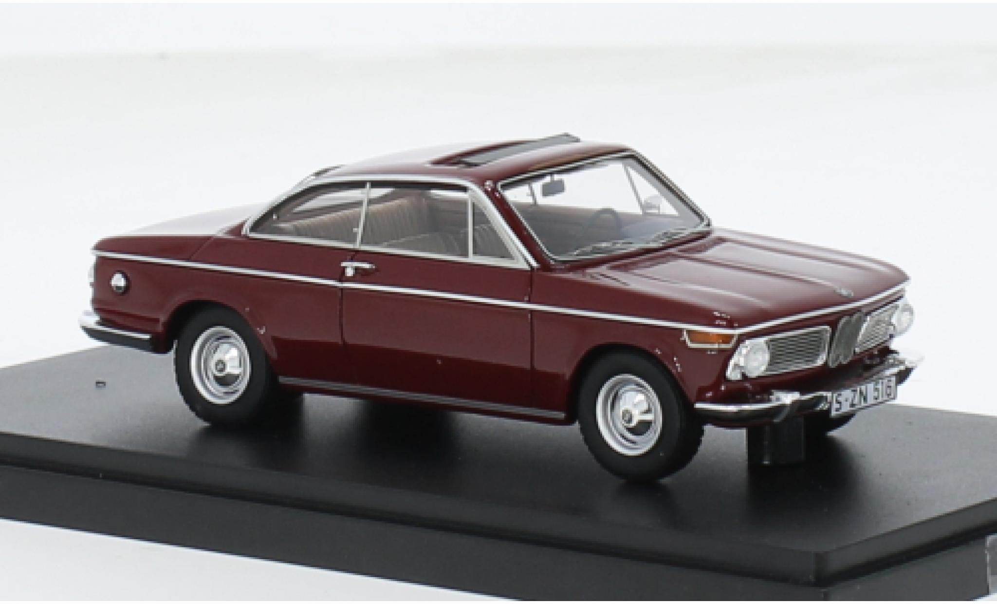 Bmw 1600 1/43 Matrix -2 Baur Coupe rot 1:43 modellino in miniatura