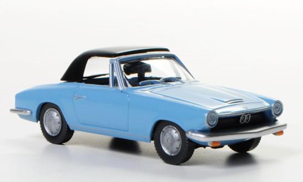 Bmw 1600 GT 1/87 Wiking GT Cabriolet blu modellino in miniatura