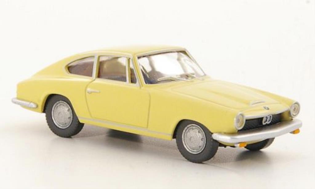 Bmw 1600 GT 1/87 Wiking GT Coupe beige modellino in miniatura