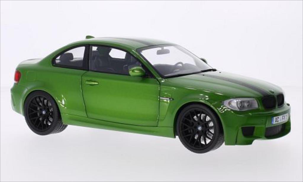 Bmw 1M 1/18 Minichamps Coupe metallico grun/Dekor 2011 E82 modellino in miniatura