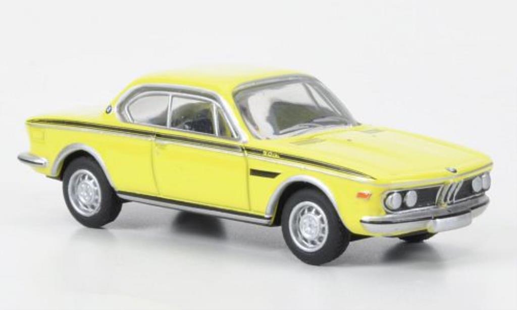 Bmw 3.0 CSL 1/87 Bub CSL Coupe giallo modellino in miniatura