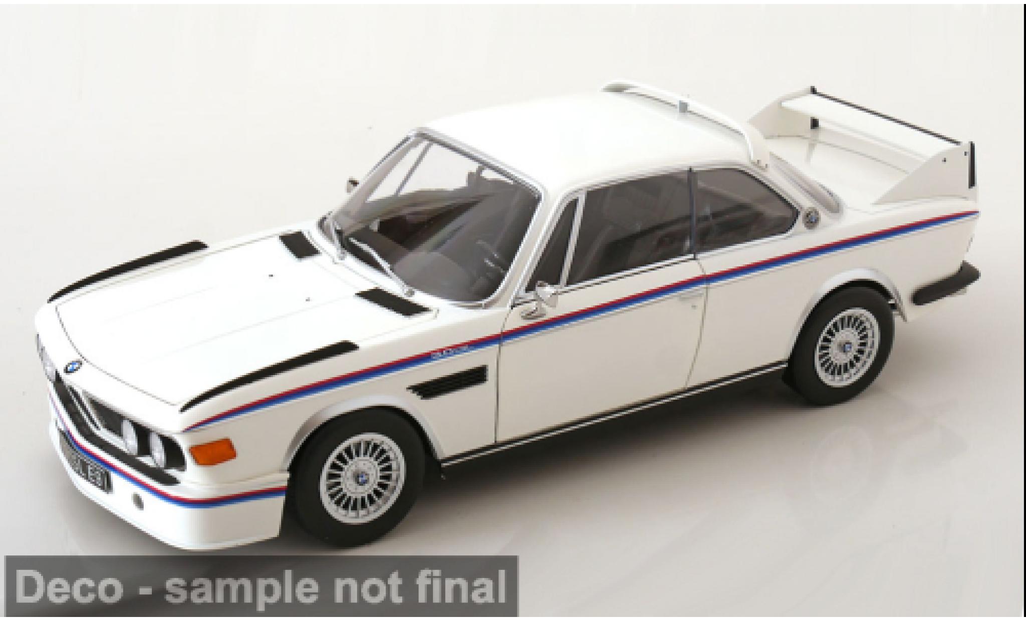 Bmw 3.0 1/12 KK Scale CSL (E9) weiss/Dekor 1973 1:12 modellino in miniatura