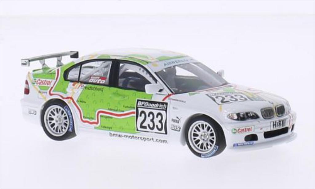 Bmw 320 E46 1/43 Minichamps E46 i (E46/4) No.233 Schubert Motorsport VLN Nurburgring 2005 /Huismann modellino in miniatura