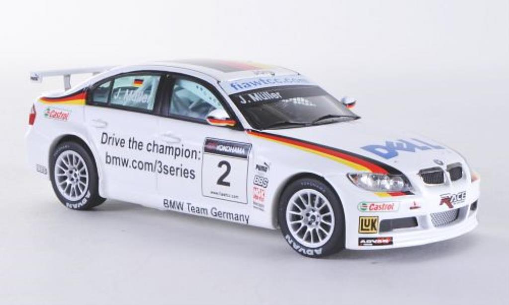 Bmw 320 WTCC 1/43 Spark WTCC Si No.2 Muller WTCC 2007 modellino in miniatura