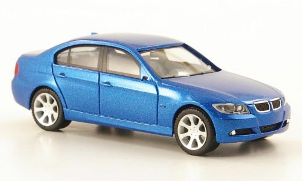 Bmw 335 E90 1/87 Herpa E90 Limousine (E90) blu 2005 modellino in miniatura