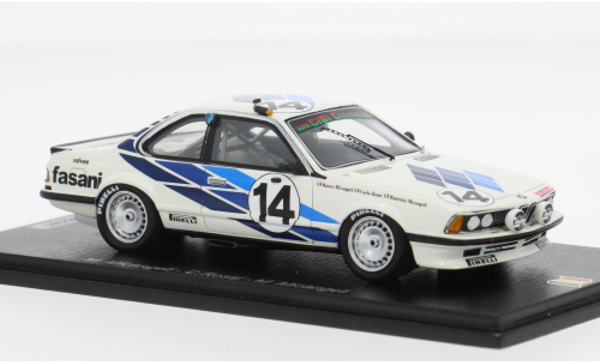 Bmw 635 1/43 Spark CSi 24h Spa 1986 #14 M.Micangeli/C.Rossi 1:43 modellino in miniatura