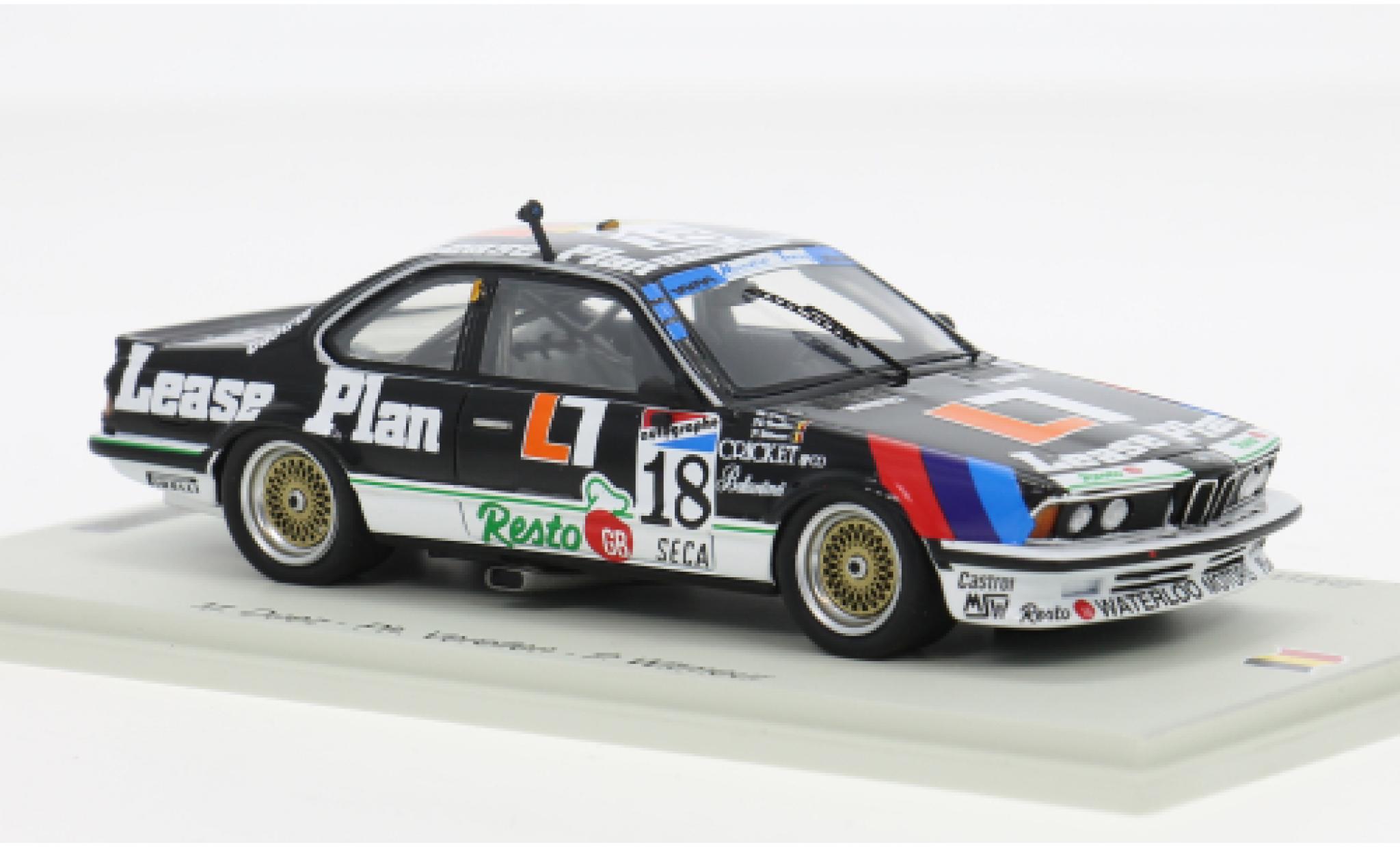 Bmw 635 1/43 Spark CSi 24h Spa 1987 #18 M.Duez/Ph.Verellen 1:43 modellino in miniatura