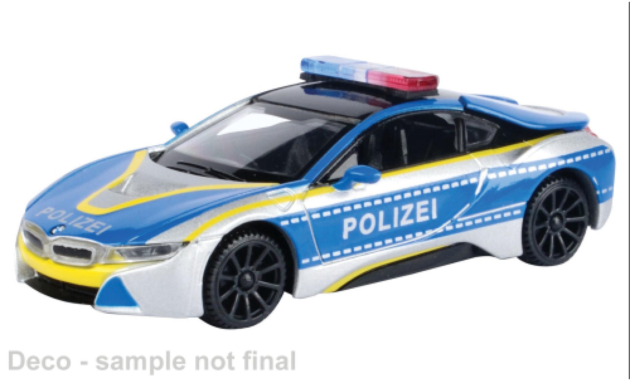 Bmw i8 1/43 Motormax 2018 Polizei 1:43 modellino in miniatura