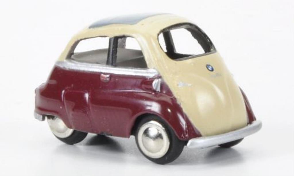 Bmw Isetta 1/87 Bub Export rosso/beige modellino in miniatura