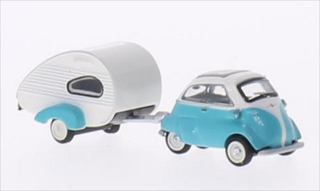 Bmw Isetta 1/87 Schuco Export turkis/bianco modellino in miniatura
