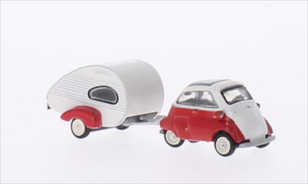 Bmw Isetta 1/87 Schuco Export rosso/bianco modellino in miniatura