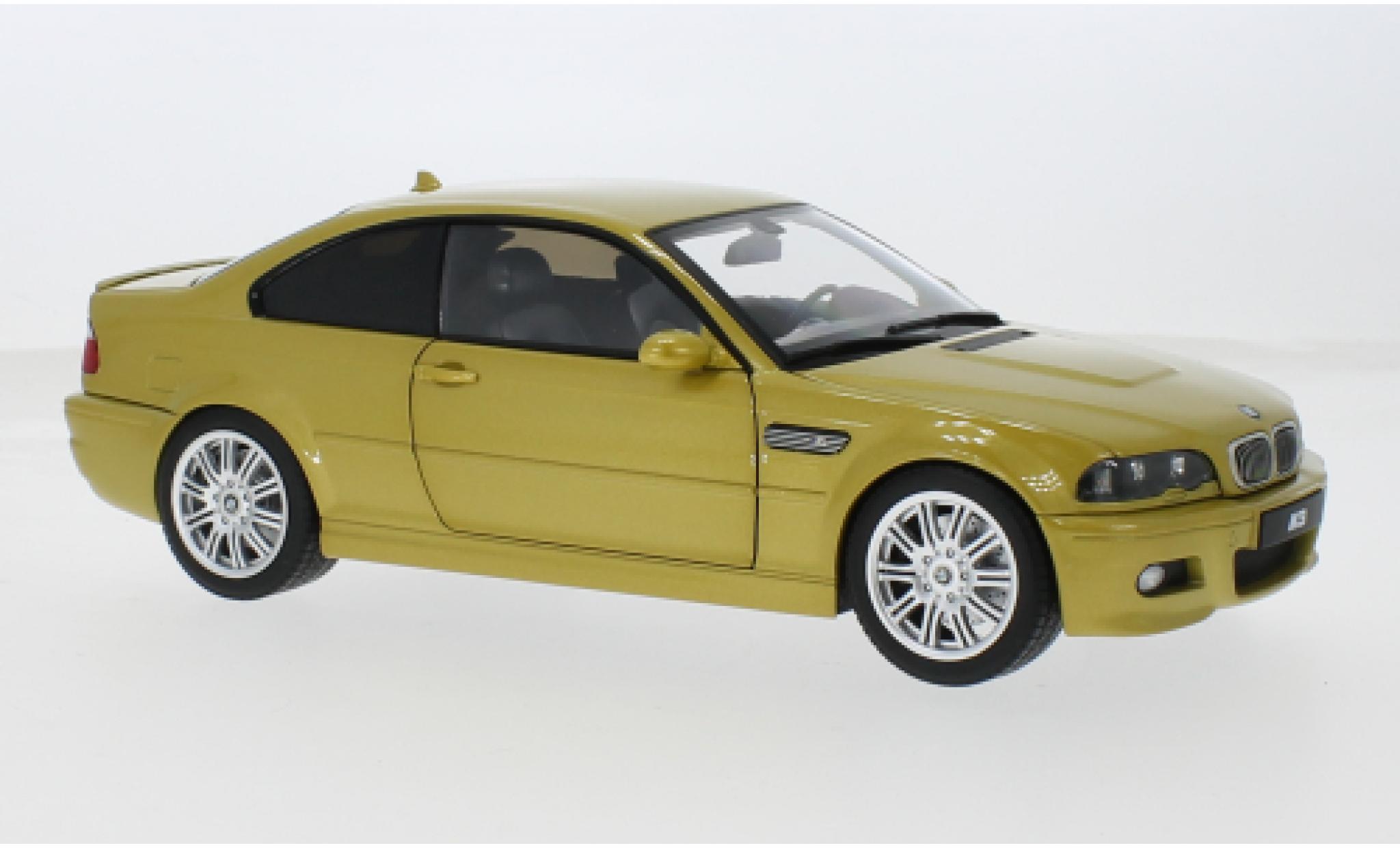 Bmw M3 1/18 Norev CSL E46 gold 1:18 modellino in miniatura