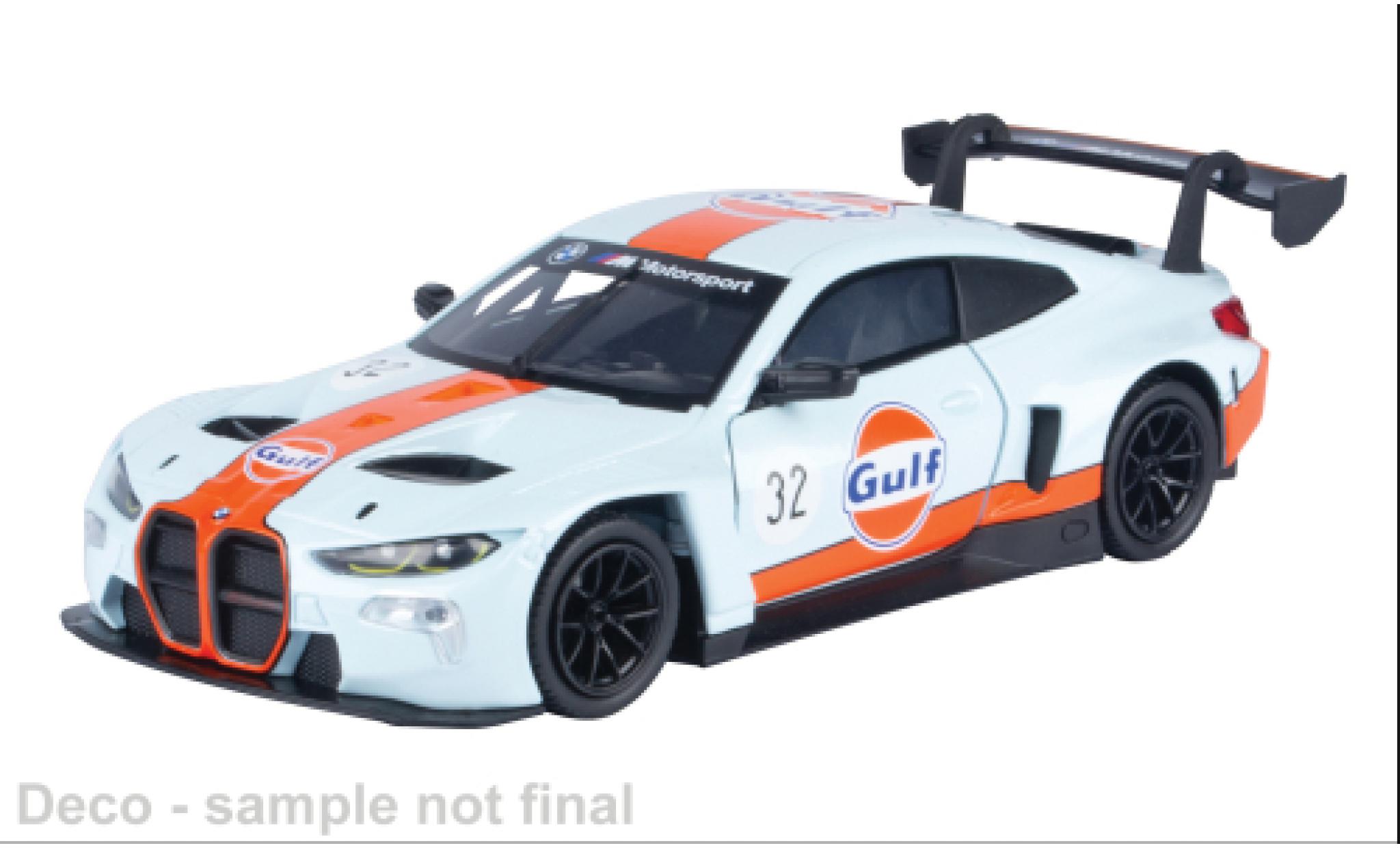 Bmw M4 1/24 Motormax GT3 Gulf 1:24 modellino in miniatura