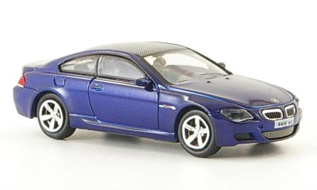 Bmw M6 E63 1/87 Ricko E63 blu 2006 modellino in miniatura