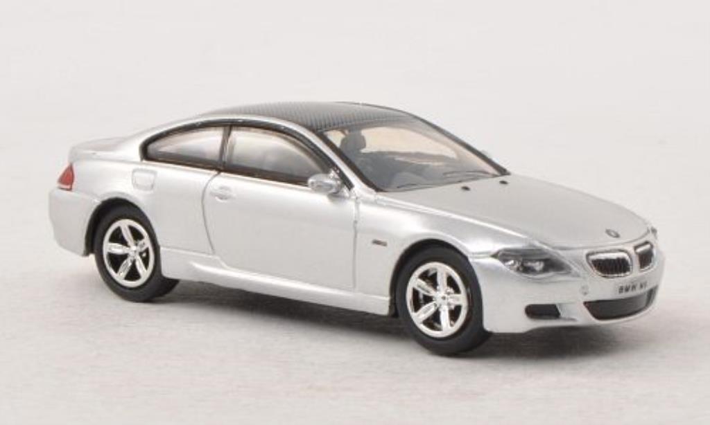 Bmw M6 E63 1/87 Busch E63 grigio/carbon 2005 modellino in miniatura