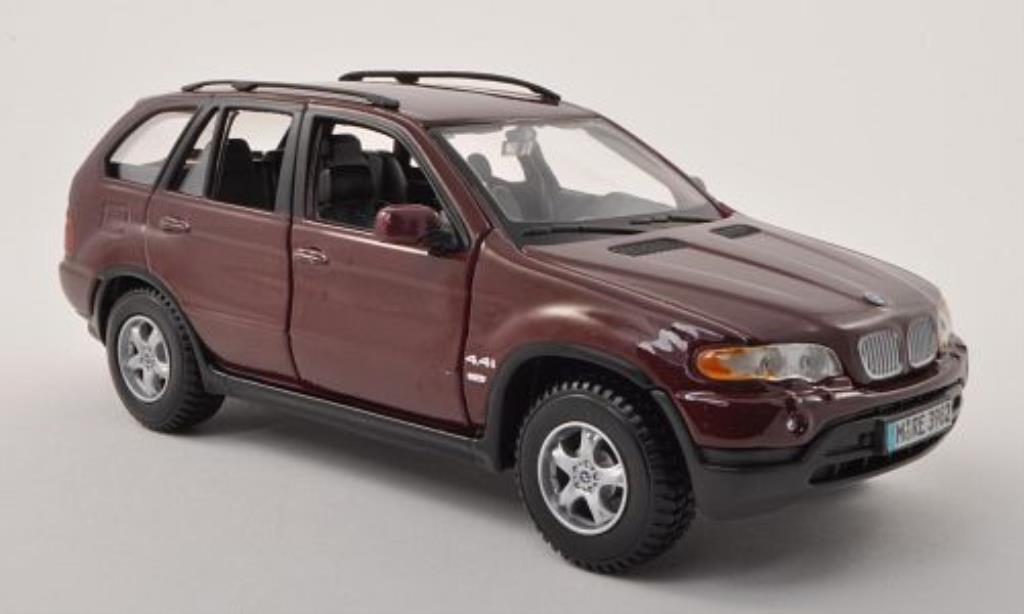 Bmw X5 E53 1/24 Burago E53 rosso modellino in miniatura