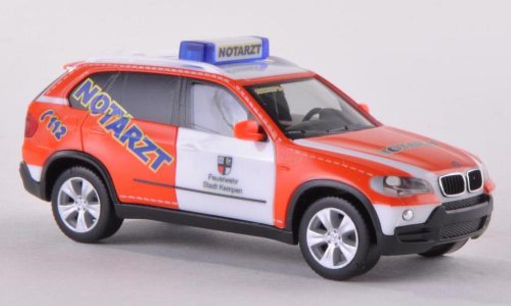 Bmw X5 E70 1/87 Herpa E70 Notarzt Feuerwehr Kempen modellino in miniatura
