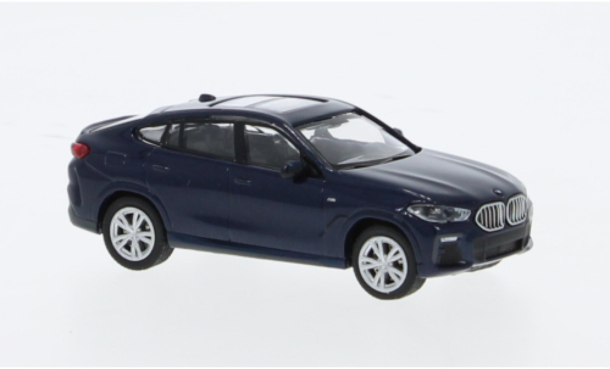 Bmw X6 1/87 Minichamps blau 1:87 modellino in miniatura