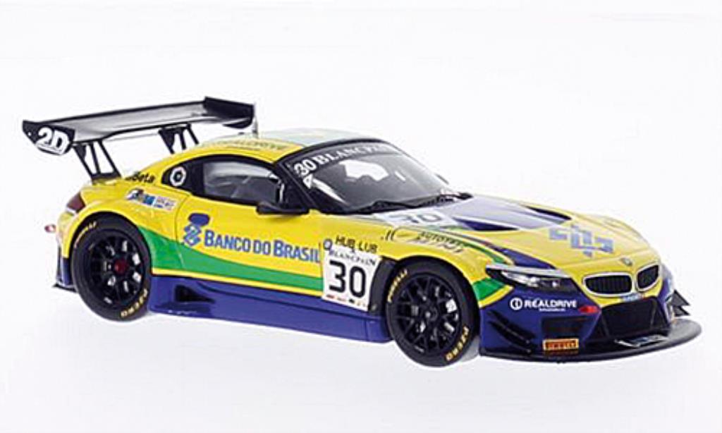 Bmw Z4 E89 1/43 Spark E89 GT3 No.30 Team Brasil Blancpain 2014 modellino in miniatura