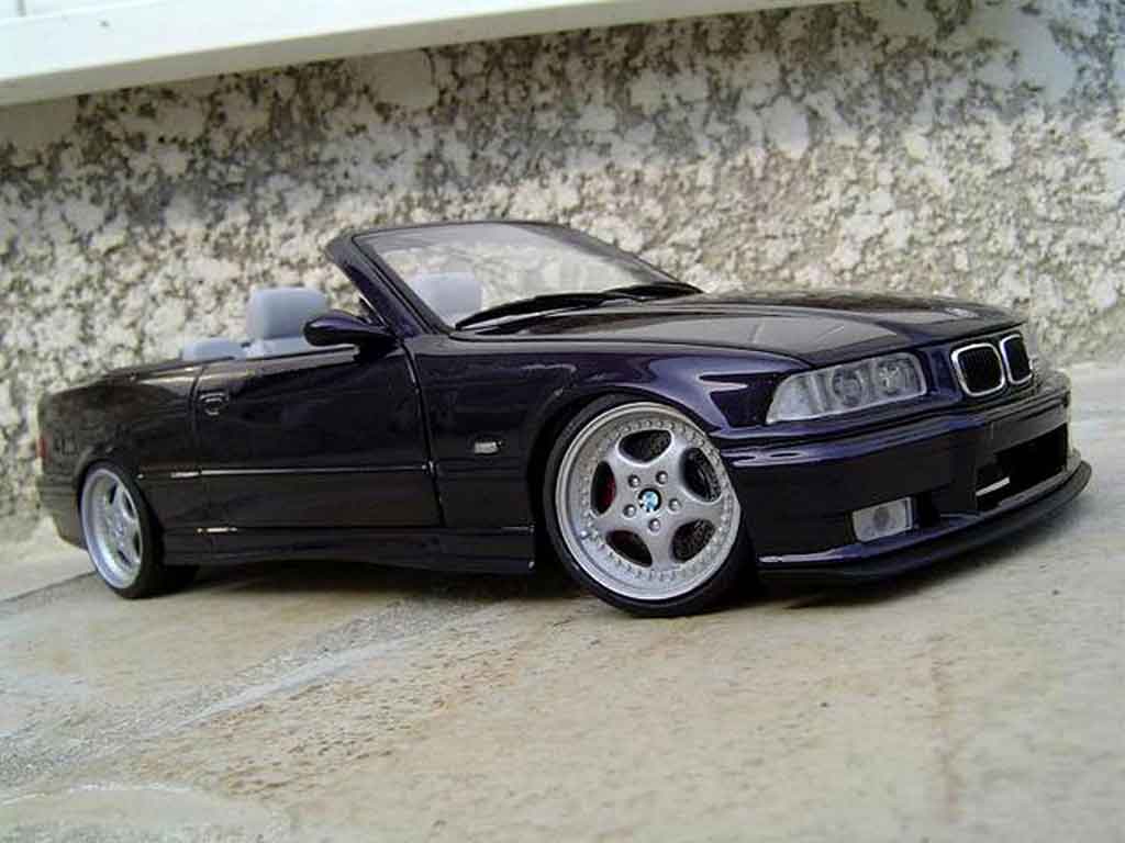 Bmw M3 E36 cabriolet 1/18 Ut Models E36 cabriolet cabriolet techno violet jantes porsche tuning modellino in miniatura