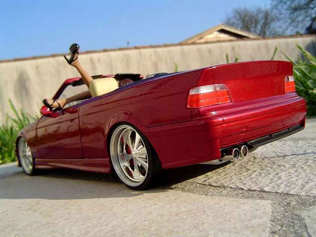Bmw M3 E36 cabriolet 1/18 Ut Models E36 cabriolet rosso jantes budnik