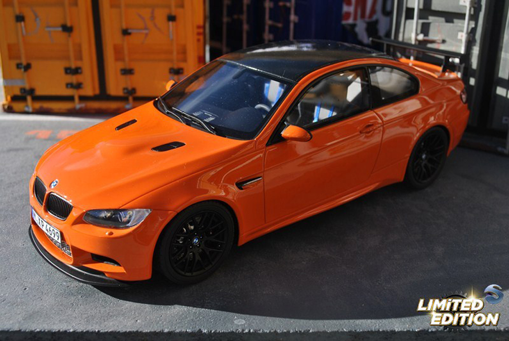 Bmw M3 E92 1/18 GT Spirit E92 GTS orange tuning modellino in miniatura