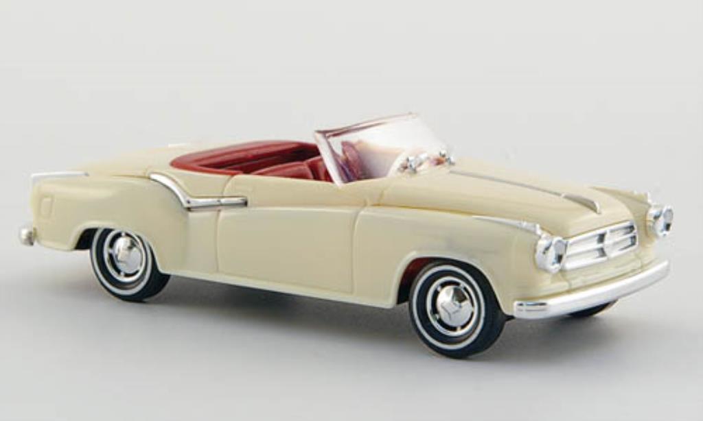 Borgward Isabella 1/87 Busch Cabriolet creme-bianco 1958 modellino in miniatura